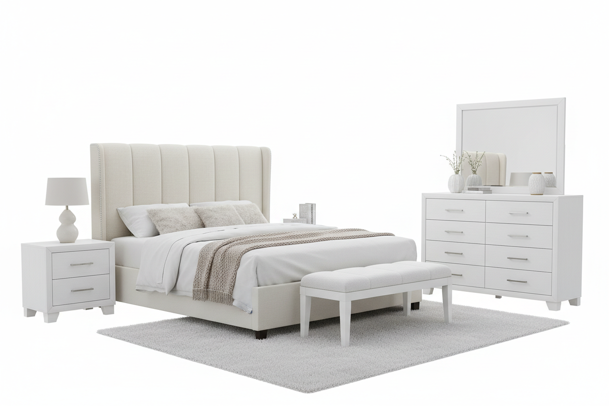 Bedroom Furniture White Background