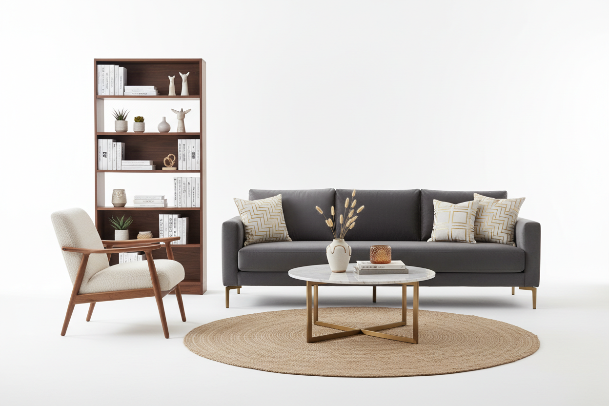 Home Furniture White Background