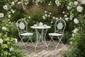 White Outdoor Bistro Set