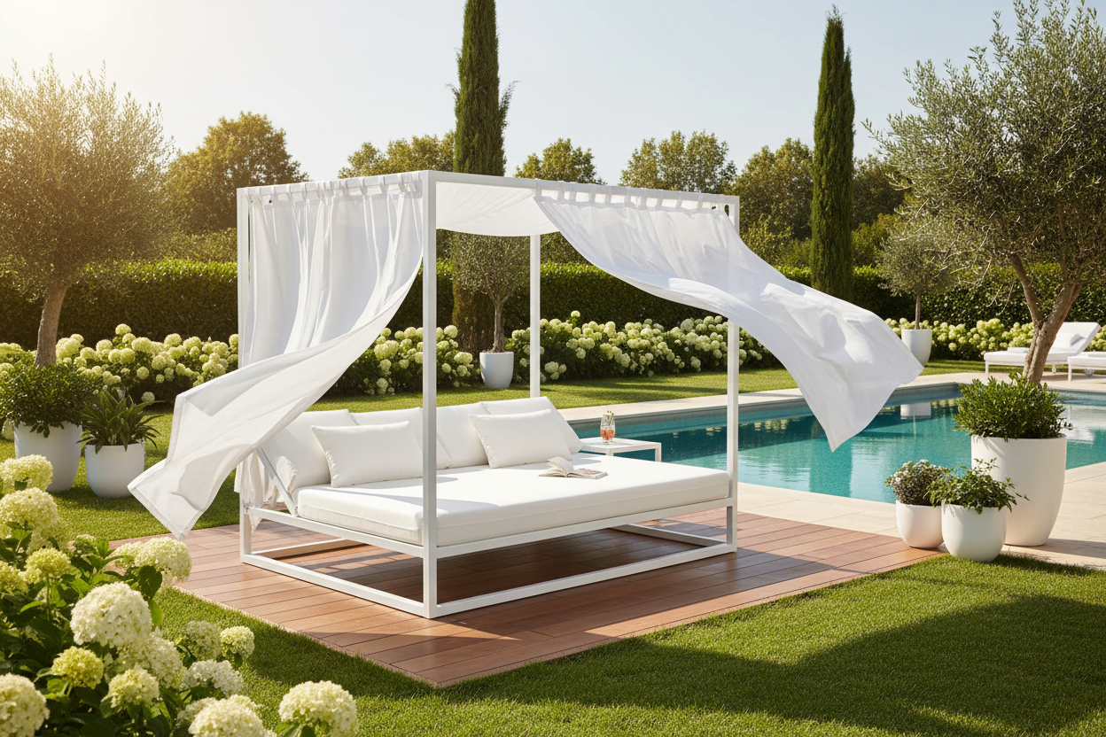 White Patio Daybed